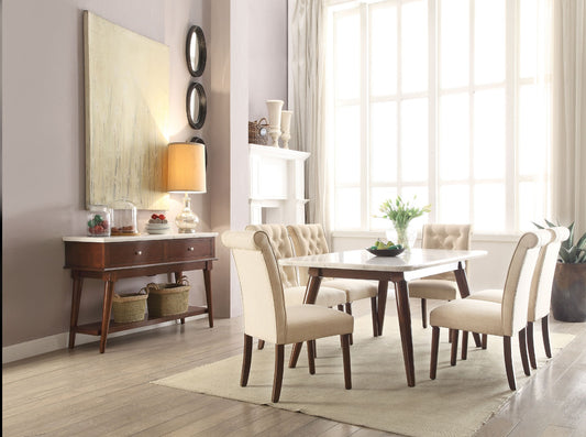 Gasha 72820 Marble Top Dining Collection