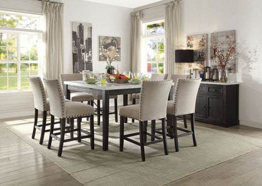 Nolan Marble Top Dining Collection - Salvage Dark Oak Finish