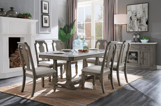 Zumala Dining Collection - Weathered Oak Finish