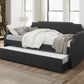 Daybed w/Trundle & Nailhead Accents - Dark Grey or Beige