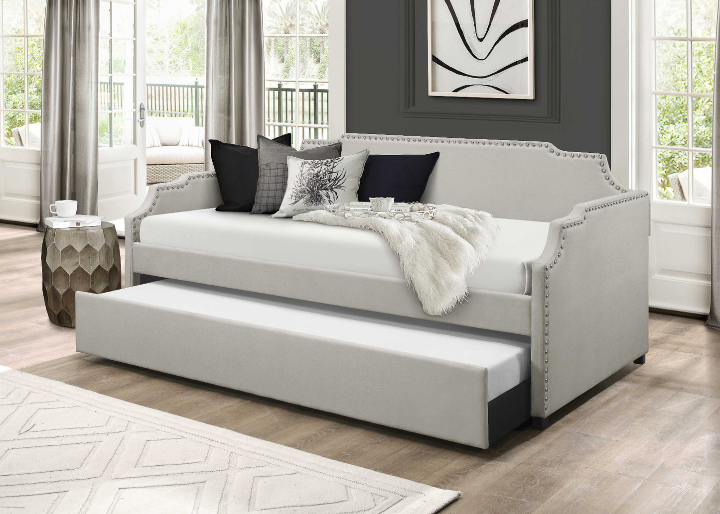 Daybed w/Trundle - Beige