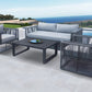 Renava Whimsy - Modern Outdoor Light Grey & Dark Grey Sofa Set