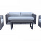 Renava Whimsy - Modern Outdoor Light Grey & Dark Grey Sofa Set
