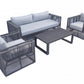 Renava Whimsy - Modern Outdoor Light Grey & Dark Grey Sofa Set