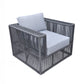 Renava Whimsy - Modern Outdoor Light Grey & Dark Grey Sofa Set