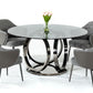 Enid Modern Smoked Glass & Black Stainless Steel Dining Set