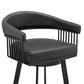 Chelsea 26" or 30" Swivel Barstool Metal Finish Faux Leather