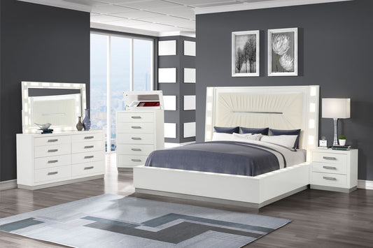 Coco Milky White Bedroom Collection - LED Lighting