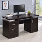 Tracy 2 Drawer Computer Desk - Cappuccino