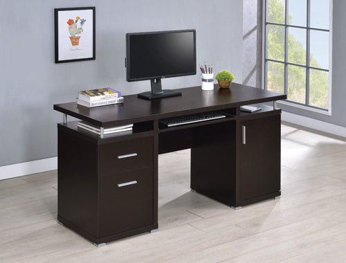 Tracy 2 Drawer Computer Desk - Cappuccino