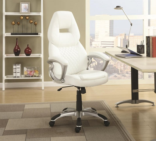 Bruce Adjustable White High Back Office Chair