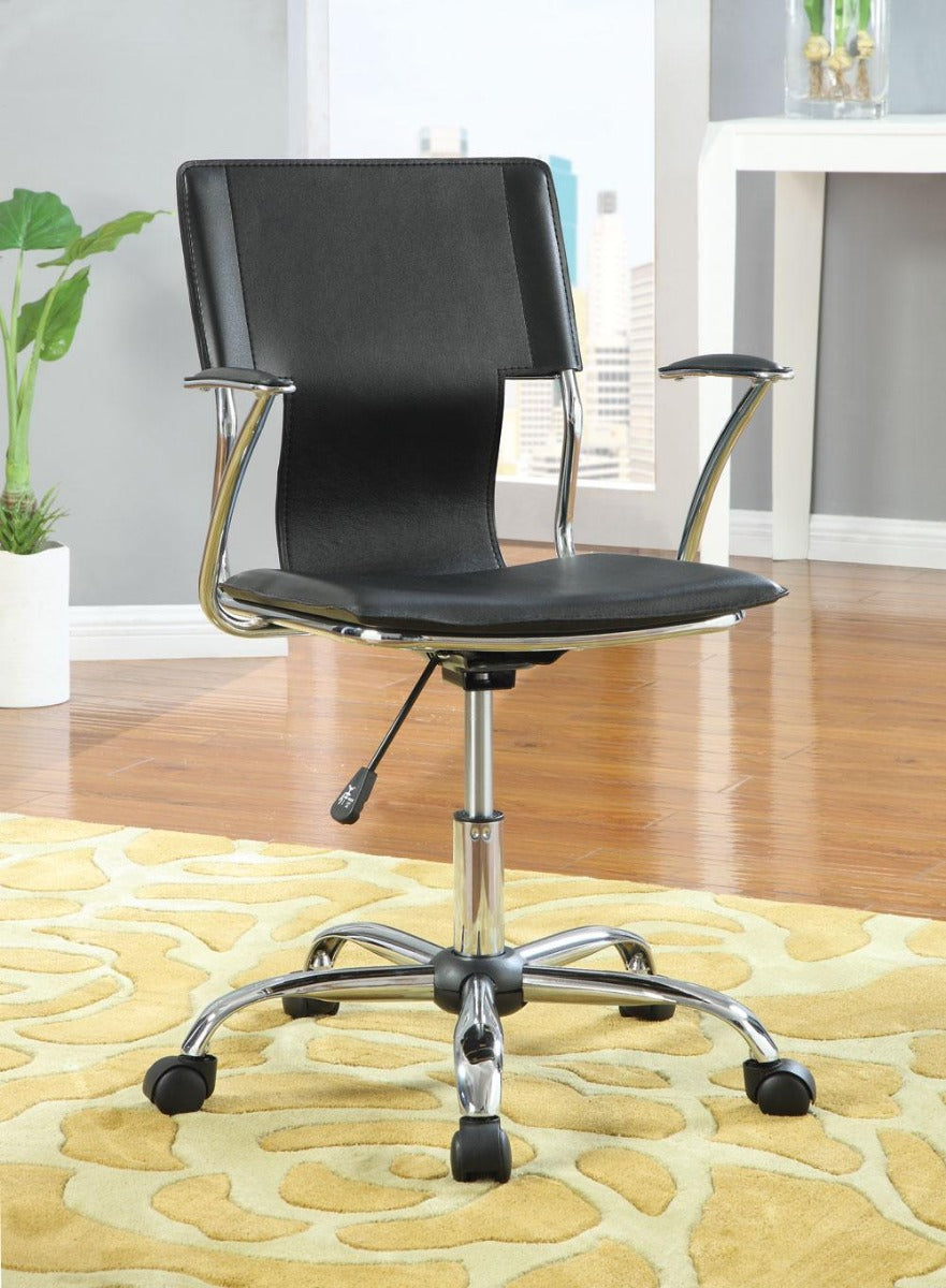 Himari Office Chair - Chrome & Black