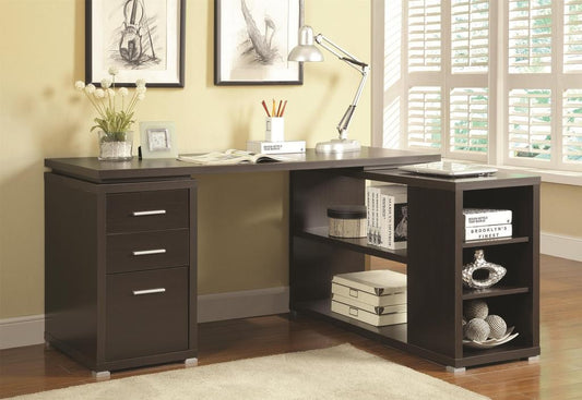 Yvette Office Desk by Coaster ~ 4 Finishes *Reversible Setup