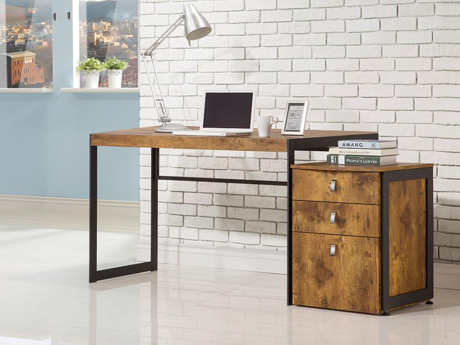 Estrella Writing Desk Antique Nutmeg & Gunmetal
