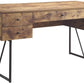 Analiese 4 Drawer Industrial Design Desk - Nutmeg Finish