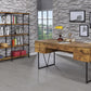 Analiese 4 Drawer Industrial Design Desk - Nutmeg Finish