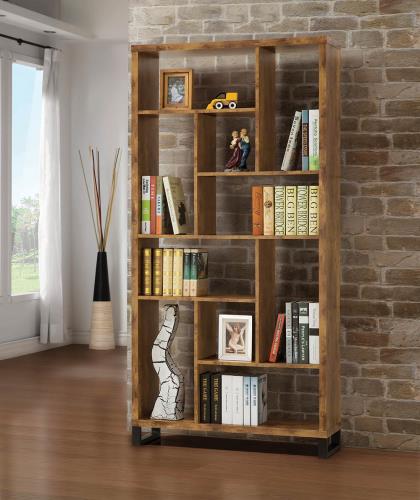 Delwin Rustic Nutmeg Bookcase 801236
