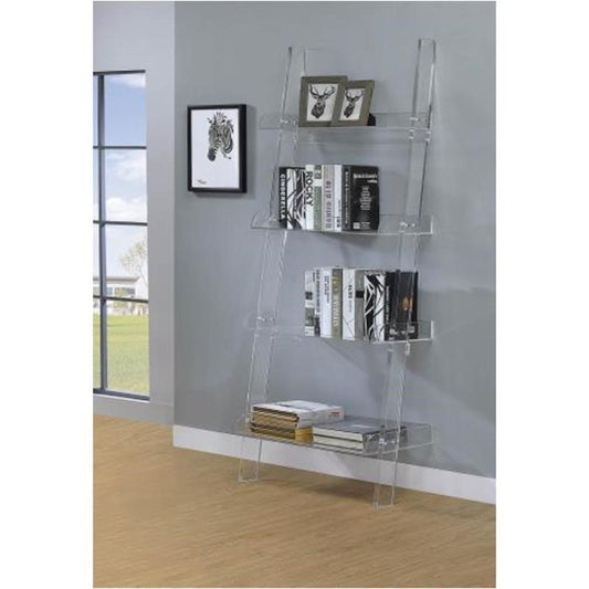 Amaturo Clear 4 Shelf Ladder Bookcase
