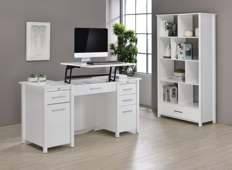Dylan Lift-Top Desk - White or Weathered Grey
