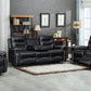 Juego de sala de estar reclinable eléctrica Jamul de 3 piezas - Negro o gris