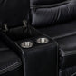 Juego de sala de estar reclinable eléctrica Jamul de 3 piezas - Negro o gris
