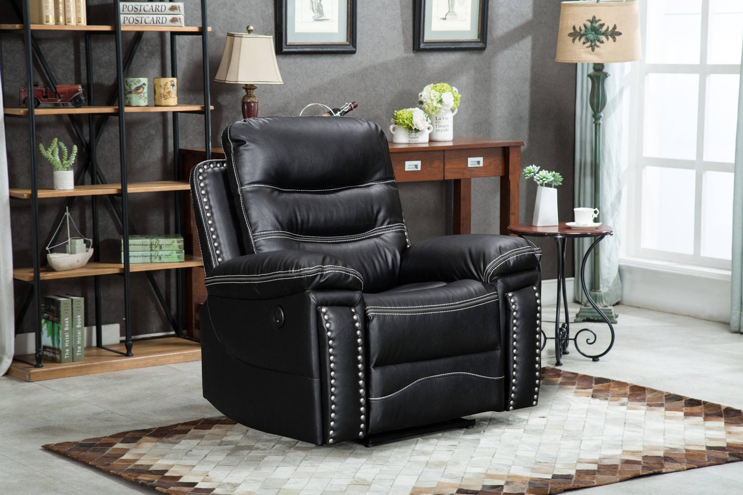 Jamul 3 Pc Power Recline Living Room Set - Black or Gray