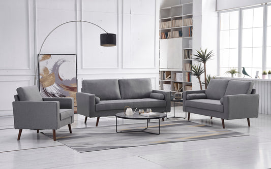 3 Pc Linen Sofa Collection - 4 Colors