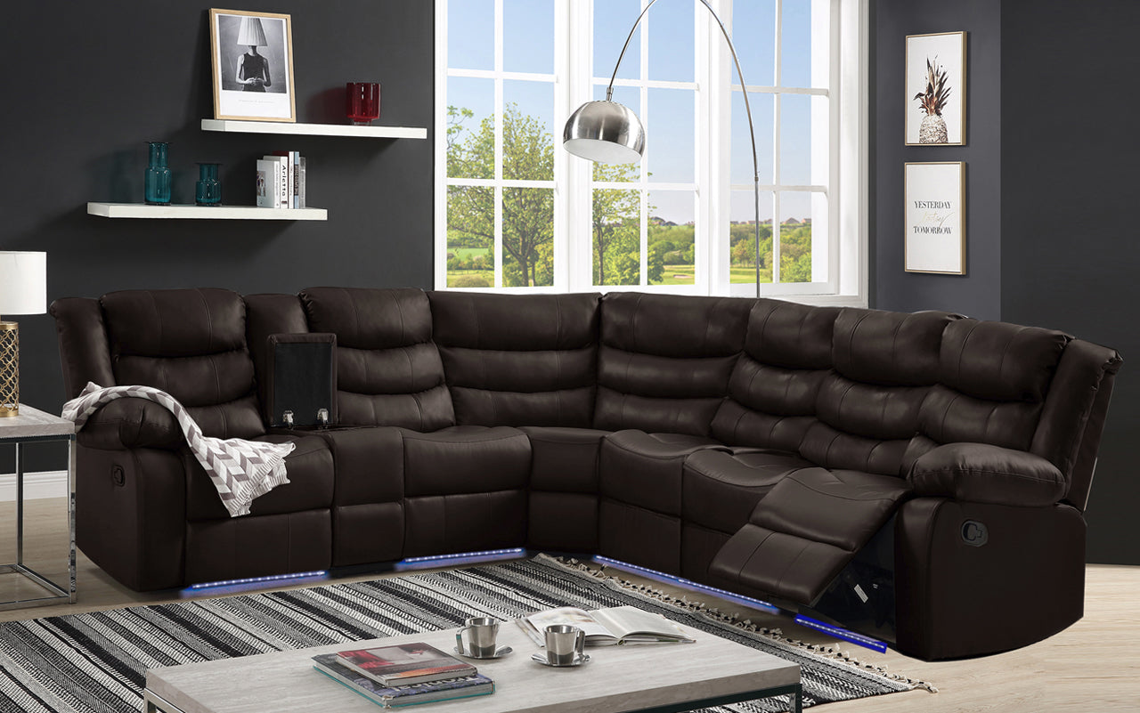 Maxwell Motion Sectional - Espresso