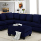 Derby Reversible Sectional - Navy Velvet