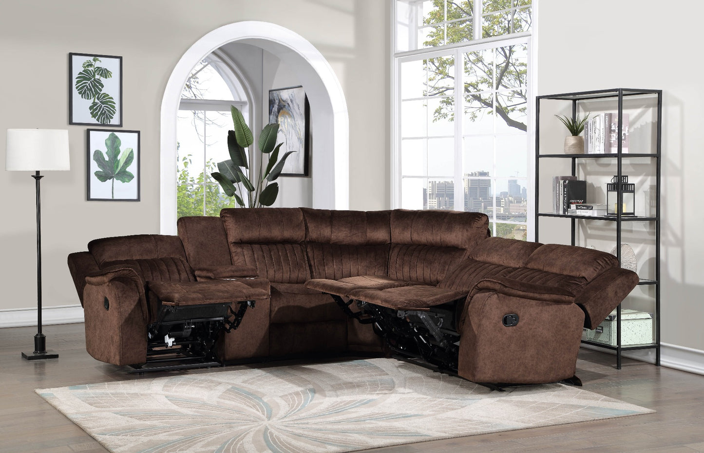 Dallas 8172 Reversible Sectional - Brown