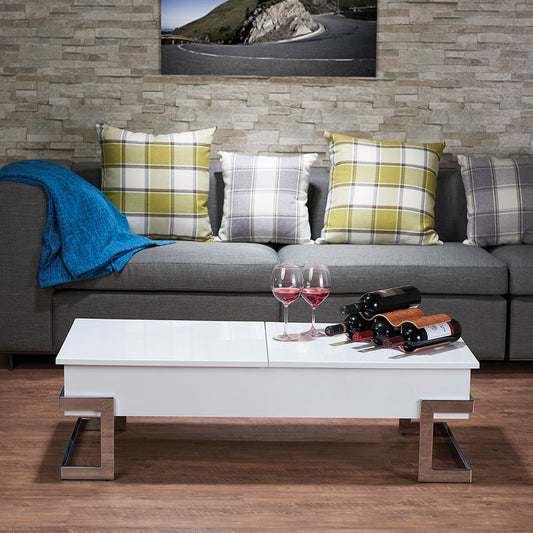 Calnan 81850 White Coffee Table - Lift Top