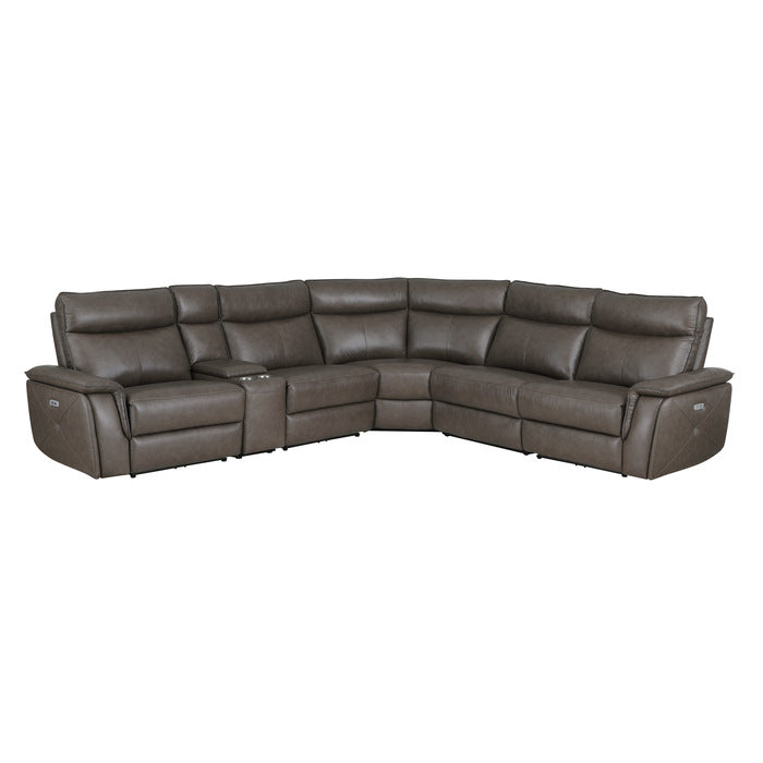 Marconi 6 Pc Sectional - Dark Brown