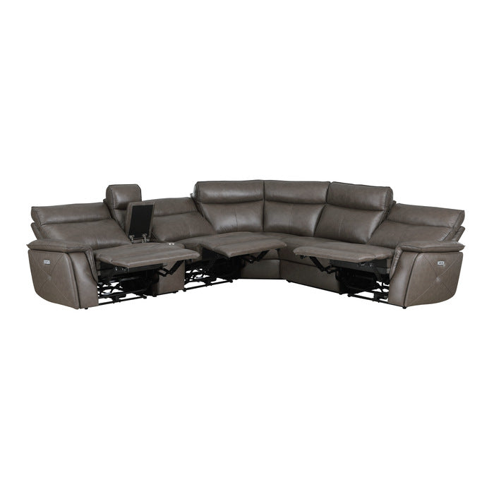 Marconi 6 Pc Sectional - Dark Brown
