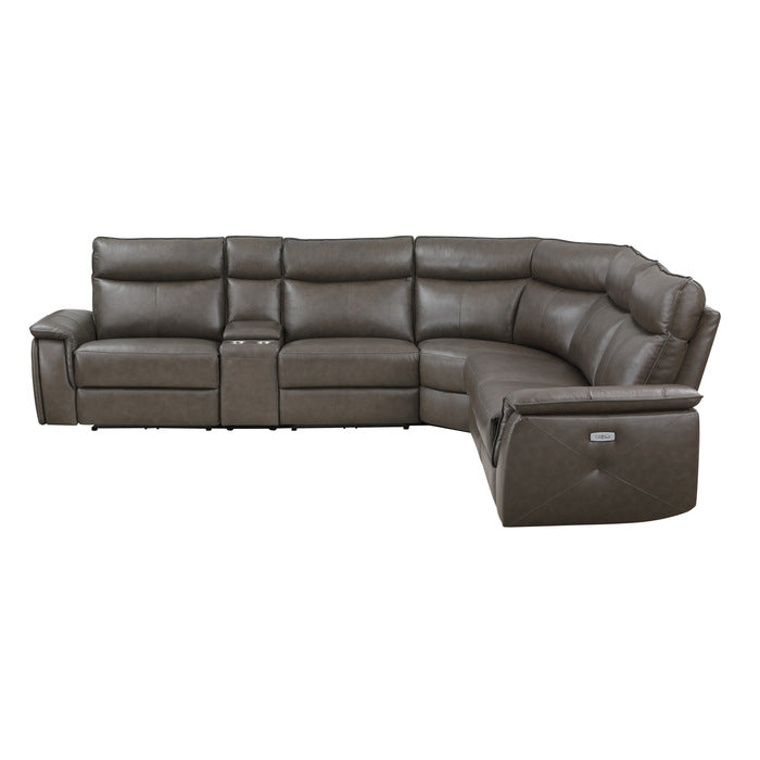 Marconi 6 Pc Sectional - Dark Brown
