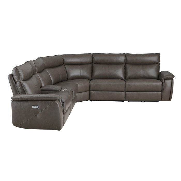 Marconi 6 Pc Sectional - Dark Brown