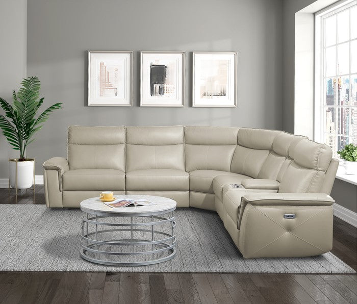 Maroni 8259 Modular Power Sectional - Taupe or Dark Brown