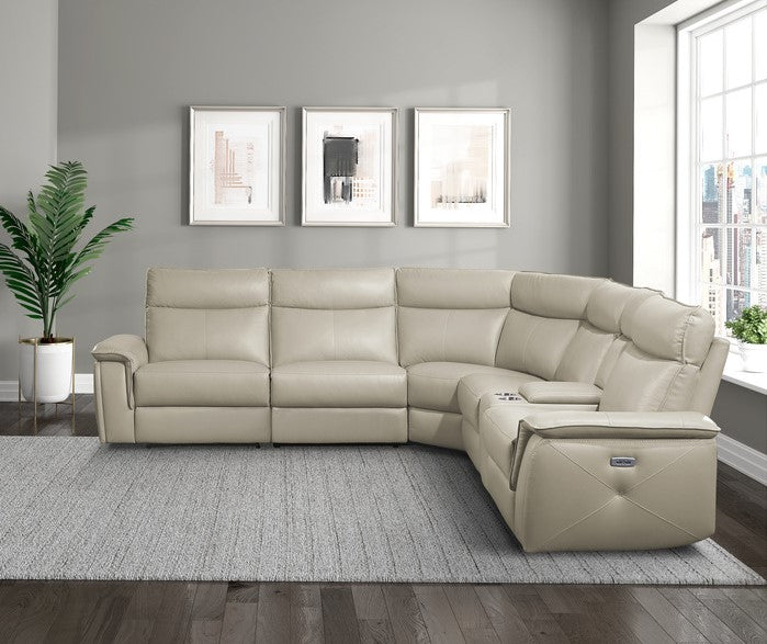 Maroni 8259 Modular Power Sectional - Taupe or Dark Brown