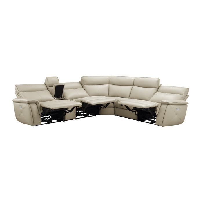 Maroni 8259 Modular Power Sectional - Taupe or Dark Brown