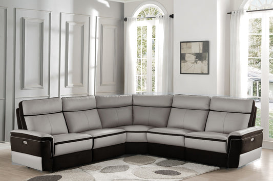 Laertes Power Modular Motion Sectional - Top Grain Leather