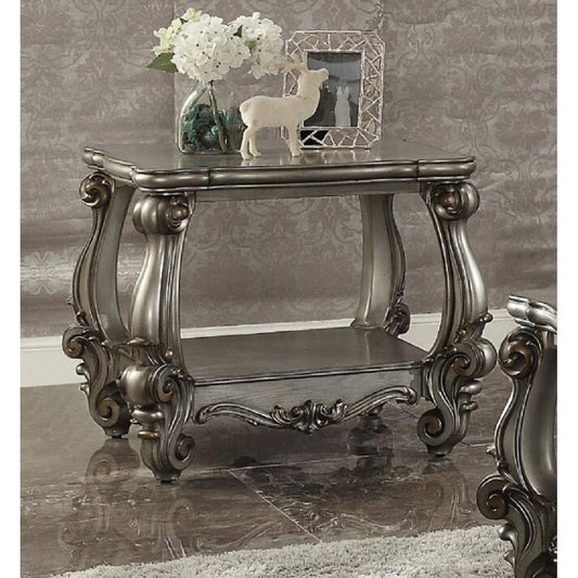 Versailles End Table - Antique Platinum