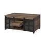 Nineel Rustic Sliding Barn Door Coffee Table