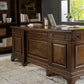 Hartshill Executive Desk by Coaster - Burnished Oak Finish