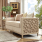 Homey Design HD-8911 Champagne Finish Living Room Sofa Collection