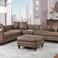 Poundex F8945 Sectional Set - Dark Coffee Leatherette