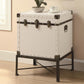 Nancy Trunk Style Side Cabinet - Inside Storage