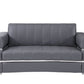 Global United 904 Gianna 2 Pc Sofa Set - Dark Grey