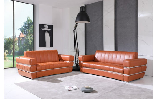 Global United 904 Gianna 2 Pc Sofa Set - Camel