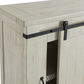 Aspen Rustic Entertainment Console - Antique White Barn Doors