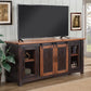 Sante Fe Rustic Entertainment Console - Black Barn Doors