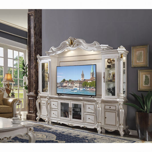 Picardy Entertainment Center - Antique Pearl Finish